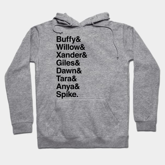 Buffy the Vampire Slayer Cast Hoodie by hinoonstudio